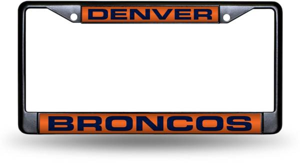 Rico Denver Broncos Black Laser Chrome License Plate Frame