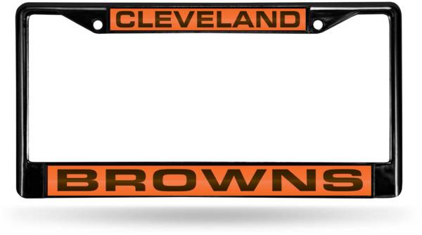 Rico Cleveland Browns Black Laser Chrome License Plate Frame