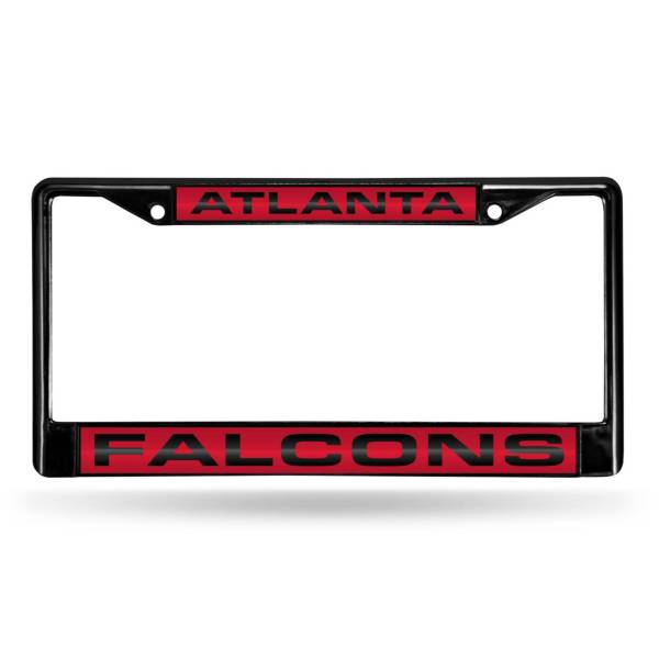 Rico Atlanta Falcons Black Laser Chrome License Plate Frame