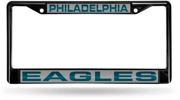 Rico Philadelphia Eagles Black Laser Chrome License Plate Frame