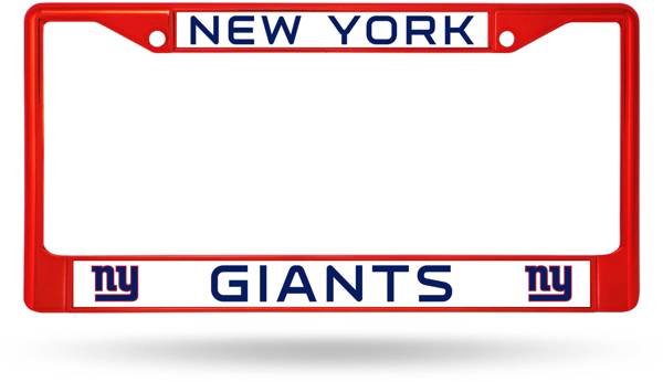 Rico New York Giants Colored Chrome License Plate Frame