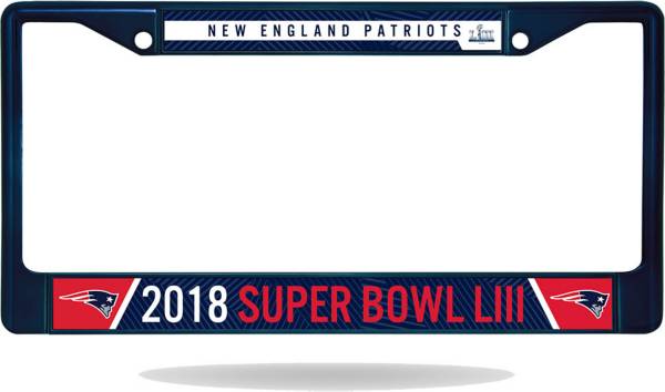 Rico Super Bowl LIII Bound New England Patriots Blue License Plate Frame