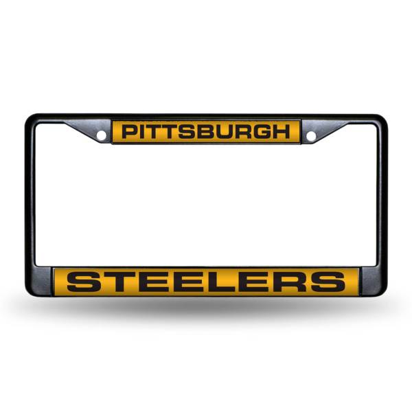 Rico Pittsburgh Steelers Black Laser Chrome License Plate Frame product image