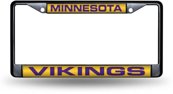 Rico Minnesota Vikings Black Laser Chrome License Plate Frame