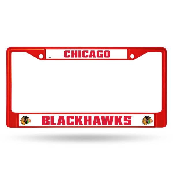 Rico Chicago Blackhawks Chrome License Plate Frame