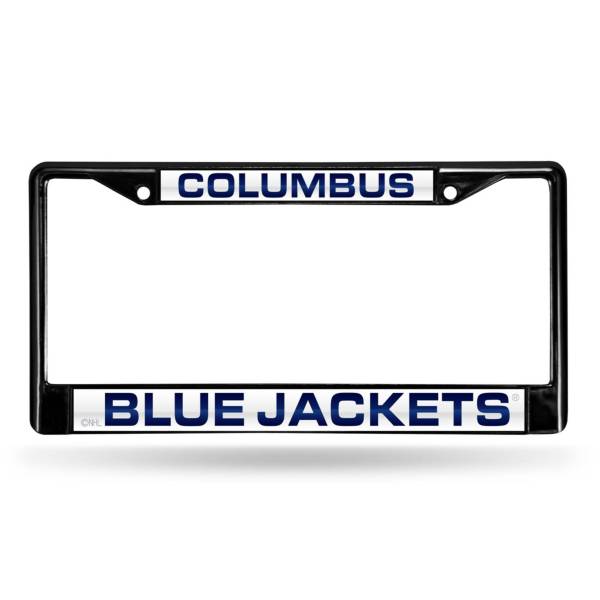 Rico Columbus Bluejackets Black Laser Chrome License Plate Frame