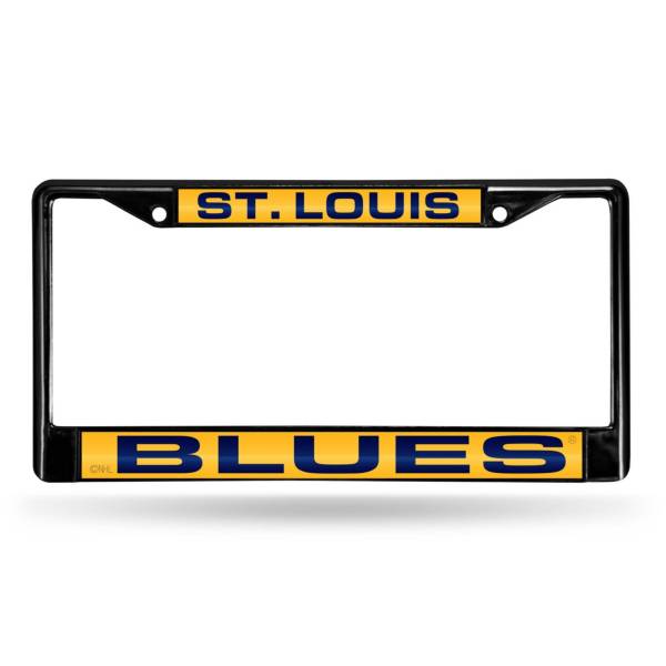 Rico St. Louis Blues Black Laser Chrome License Plate Frame