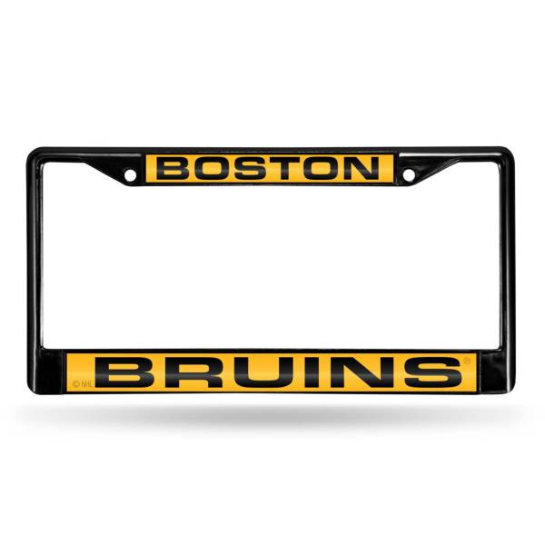 Rico Boston Bruins Black Laser Chrome License Plate Frame