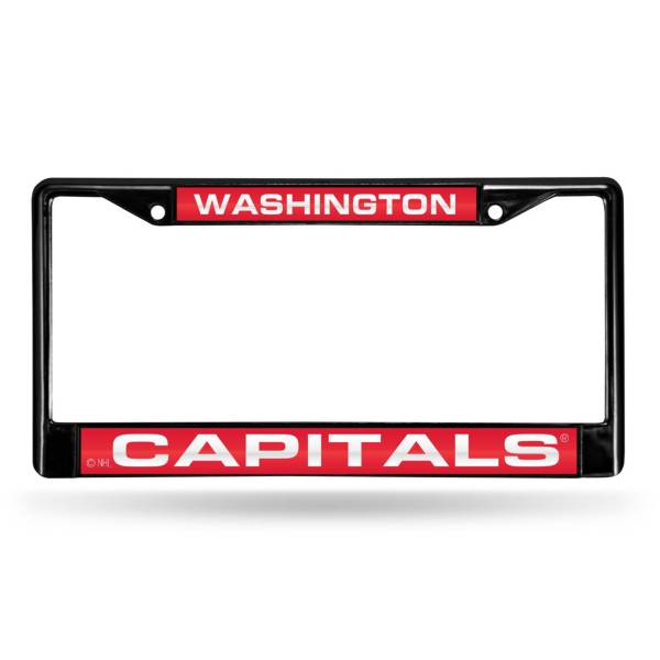 Rico Washington Capitals Black Laser Chrome License Plate Frame