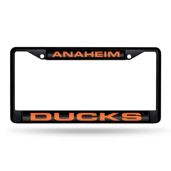 Rico Anaheim Ducks Black Laser Chrome License Plate Frame