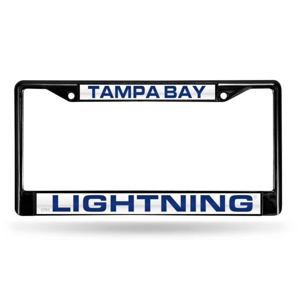 Rico Tampa Bay Lightning Black Laser Chrome License Plate Frame