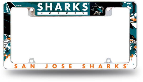Rico San Jose Sharks Chrome License Plate Frame