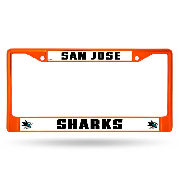 Rico San Jose Sharks Colored Chrome License Plate Frame