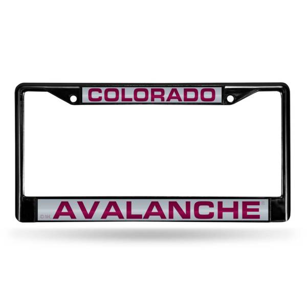 Rico Colorado Avalanche Black Laser Chrome License Plate Frame