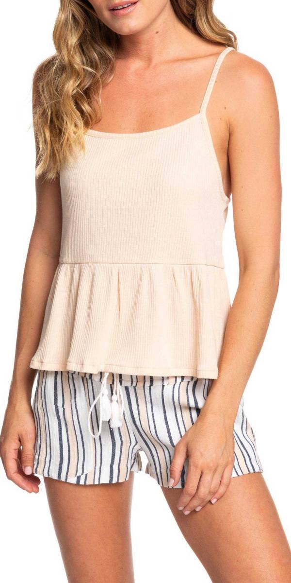 Roxy Women's Deep Sea Peplum Tank Top