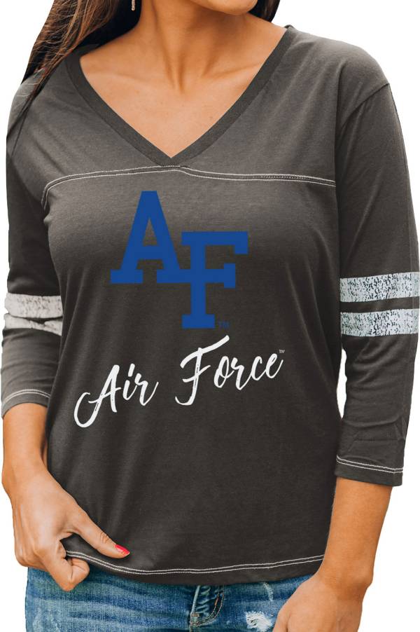 Gameday Couture Women's Air Force Falcons Grey ¾ Sleeve Sport T-Shirt