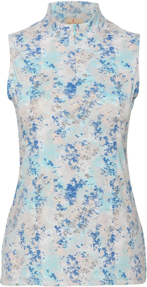 Sport Haley Women's Kona Watercolor Print Sleeveless Golf Polo