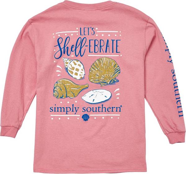 Simply Southern Girls' Shellebrate Long Sleeve Shirt