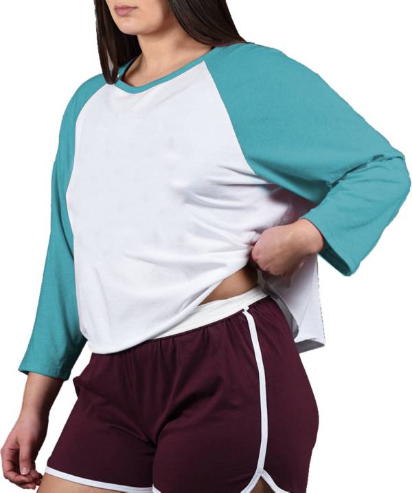 Soffe Junior Plus Size Baseball Crop Tee