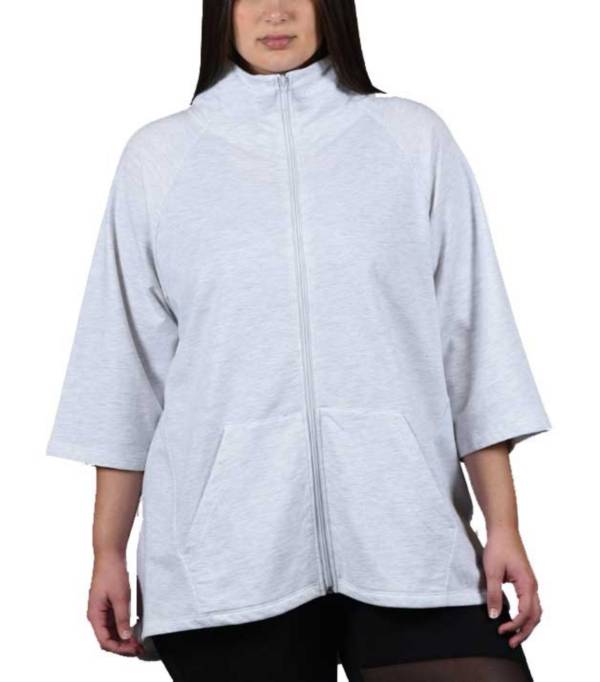 Soffe Juniors' Plus Size Hi Lo Slay Zip Jacket