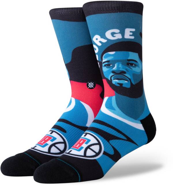 Stance Men's Los Angeles Clippers Paul George Mosaic Crew Socks