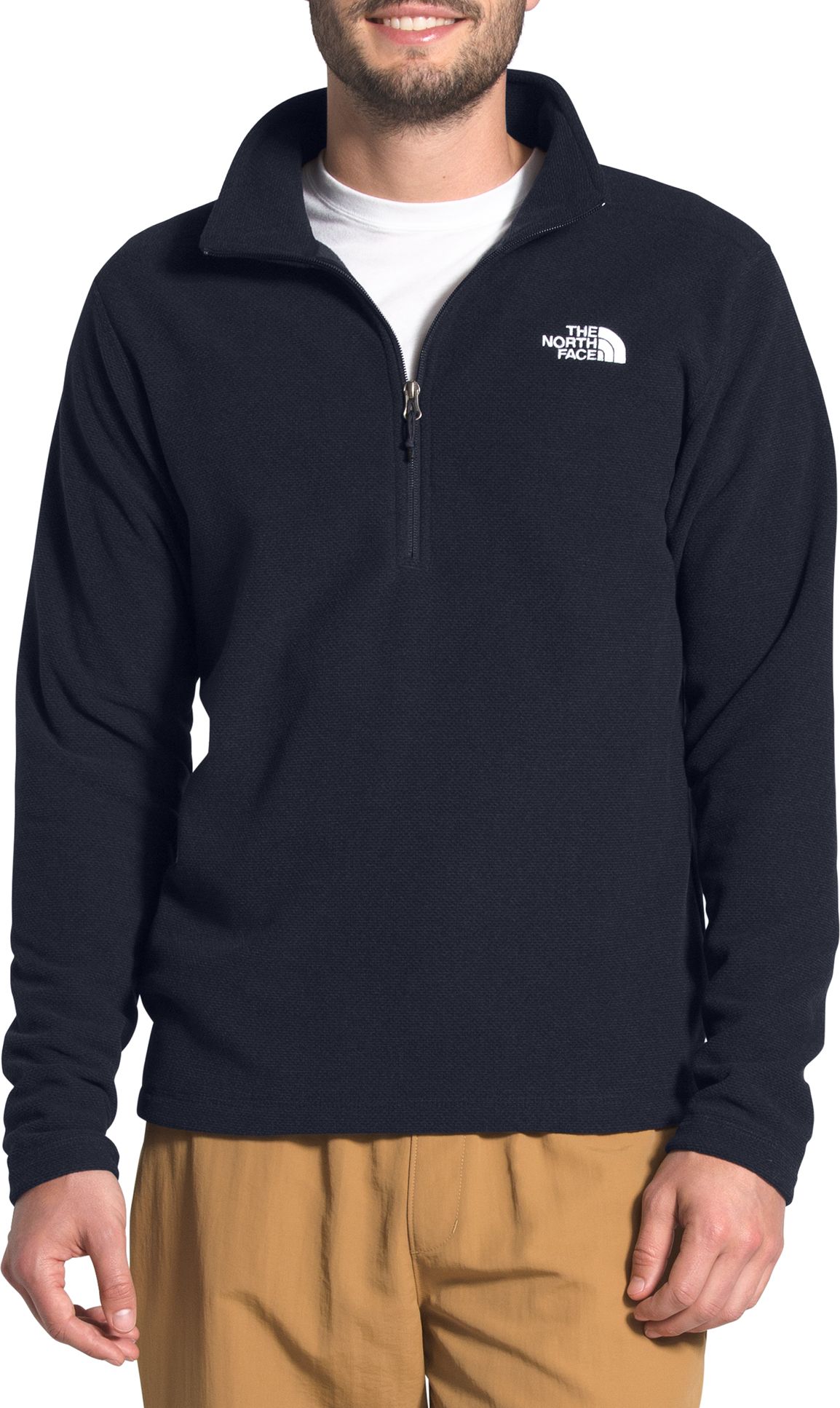 north face half zip black