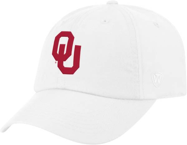 Top of the World Men's Oklahoma Sooners Staple Adjustable White Hat