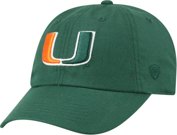 Top of the World Men's Miami Hurricanes Green Staple Adjustable Hat product image
