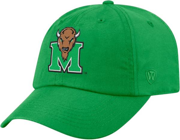 Top of the World Men's Marshall Thundering Herd Green Staple Adjustable Hat