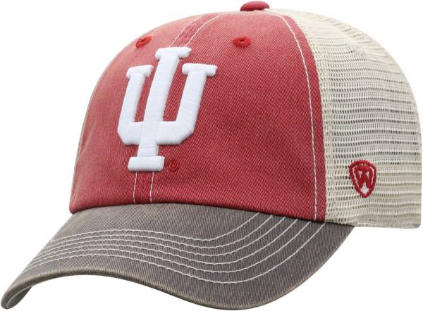 Top of the World Men's Indiana Hoosiers Crimson/White Off Road Adjustable Hat