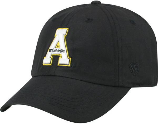 Top of the World Men's Appalachian State Mountaineers Staple Adjustable Black Hat