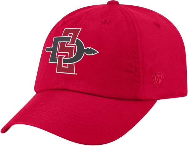 Top of the World Men's San Diego State Aztecs Scarlet Staple Adjustable Hat