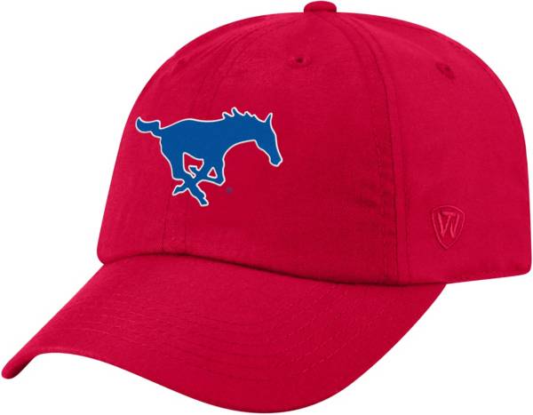 Top of the World Men's Southern Methodist Mustangs Red Staple Adjustable Hat