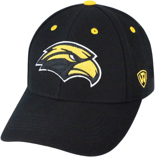 Top of the World Men's Southern Miss Golden Eagles Triple Threat Adjustable Black Hat