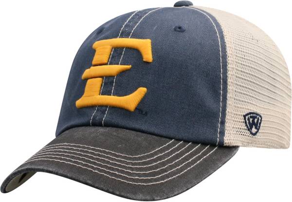 Top of the World Men's East Tennessee State Buccaneers Navy/White Off Road Adjustable Hat