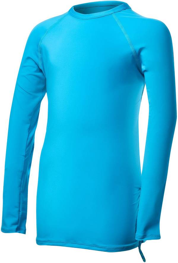 TYR Girls' Solid Long Sleeve Rash Guard