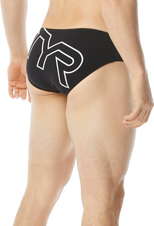 TYR Men's Big Logo Racer Swim Brief