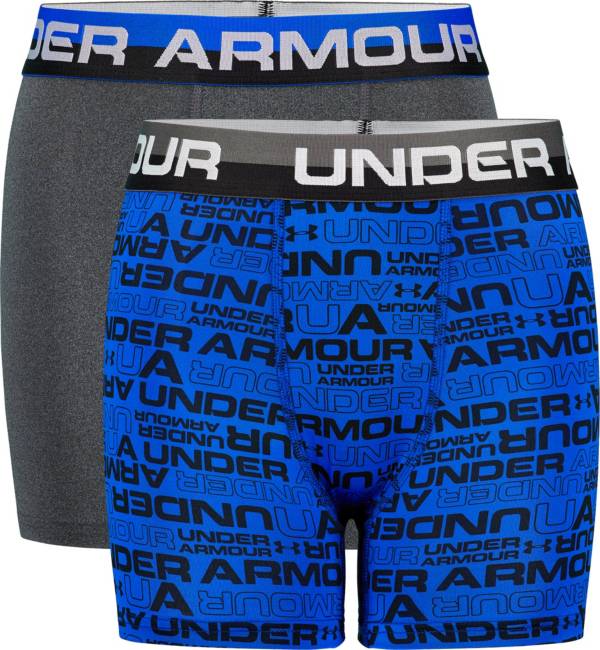 Under Armour Boys' Owrdmark Boxer Briefs – 2 Pack