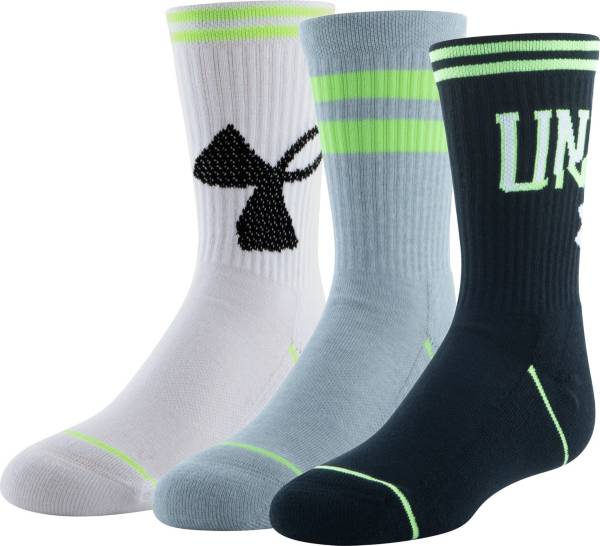 Under Armour Boy's Phenom Crew Socks - 3 Pack