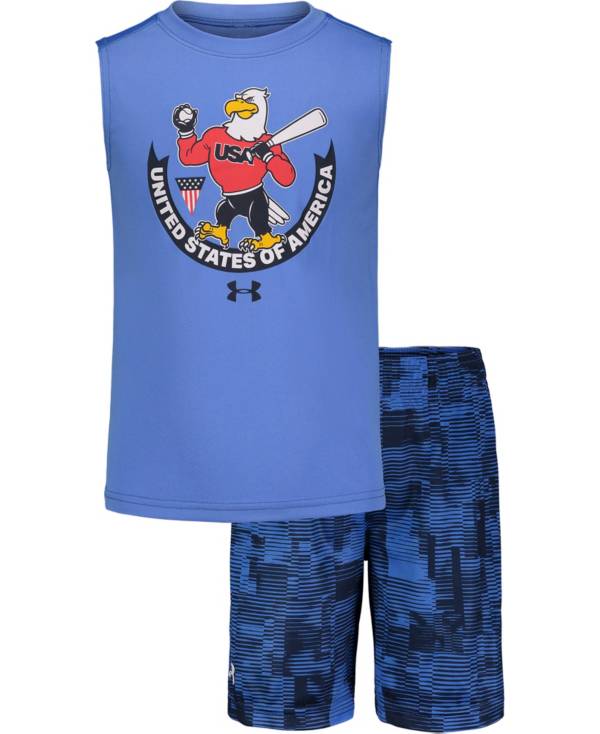 Under Armour Little Boys' USA Tank Top and Shorts Set