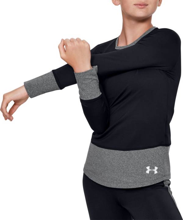 Under Armour Girl's ColdGear Long Sleeve Crew Shirt