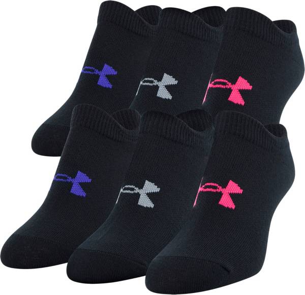 Under Armour Girl's Essential Socks - 6 Pack