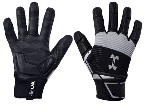 Under Armour UA Mens Combat V Full Finger Lineman Football Gloves NWT per pair 