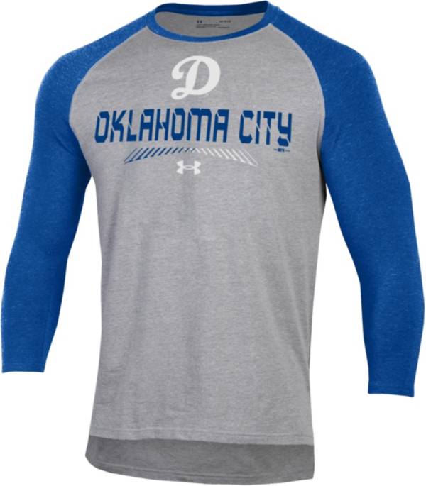 Under Armour Men's Oklahoma City Dodgers Royal Raglan Three-Quarter Sleeve T-Shirt