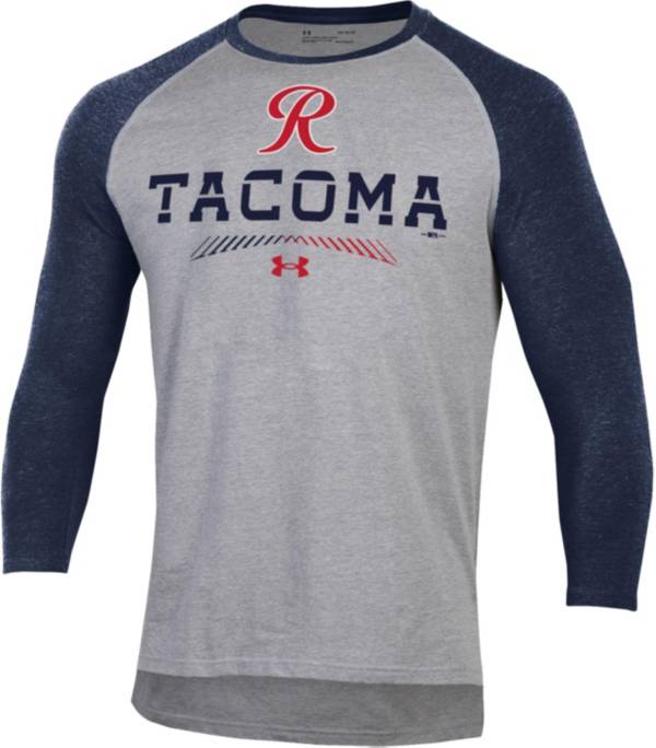 Under Armour Men's Tacoma Rainiers Navy Raglan Three-Quarter Sleeve T-Shirt