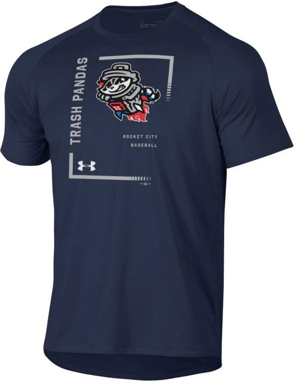 Under Armour Men's Rocket City Trash Pandas Navy Tech Performance T-Shirt