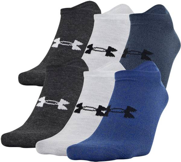 3 Pair Under Armour U250 UA HeatGear No Show Socks Men's Select Color & Size 