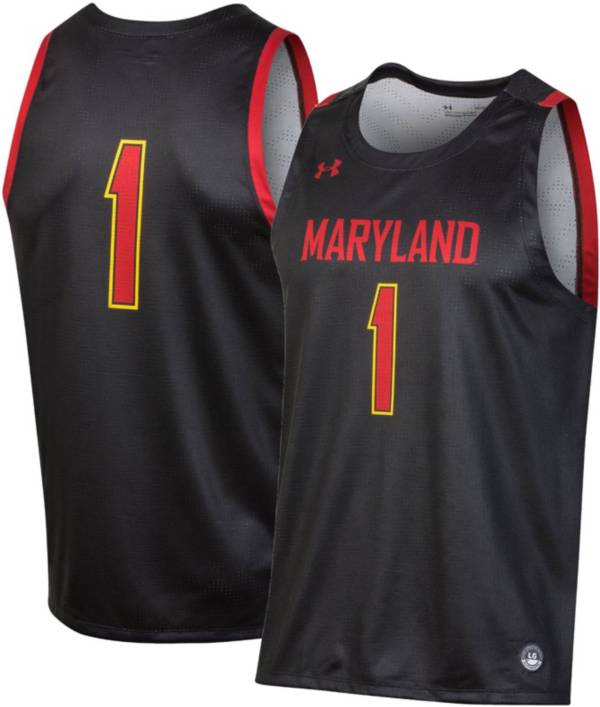 Under Armour Men's Maryland Terrapins #1 Replica Basketball Black Jersey product image