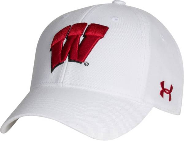 Under Armour Men's Wisconsin Badgers Adjustable White Hat