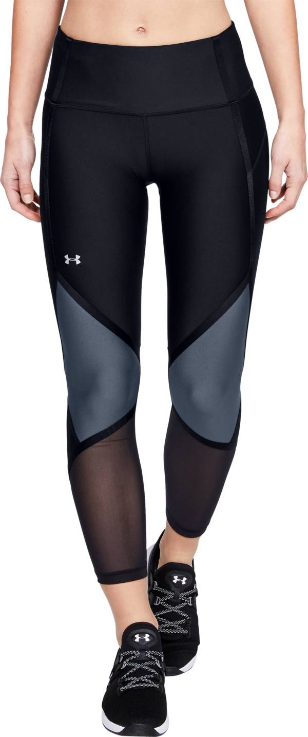 Under Armour Women's HeatGear Shine Ankle Crop Compression Tights